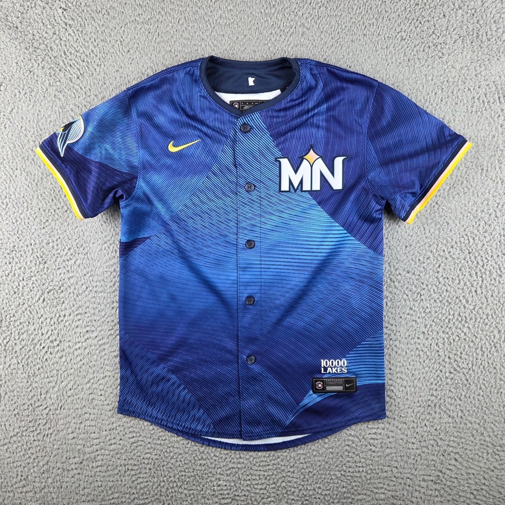 BYRON BUXTON NIKE MINNESOTA TWINS BLUE CITY CONNECT LIMITED JERSEY Youth M 10/12